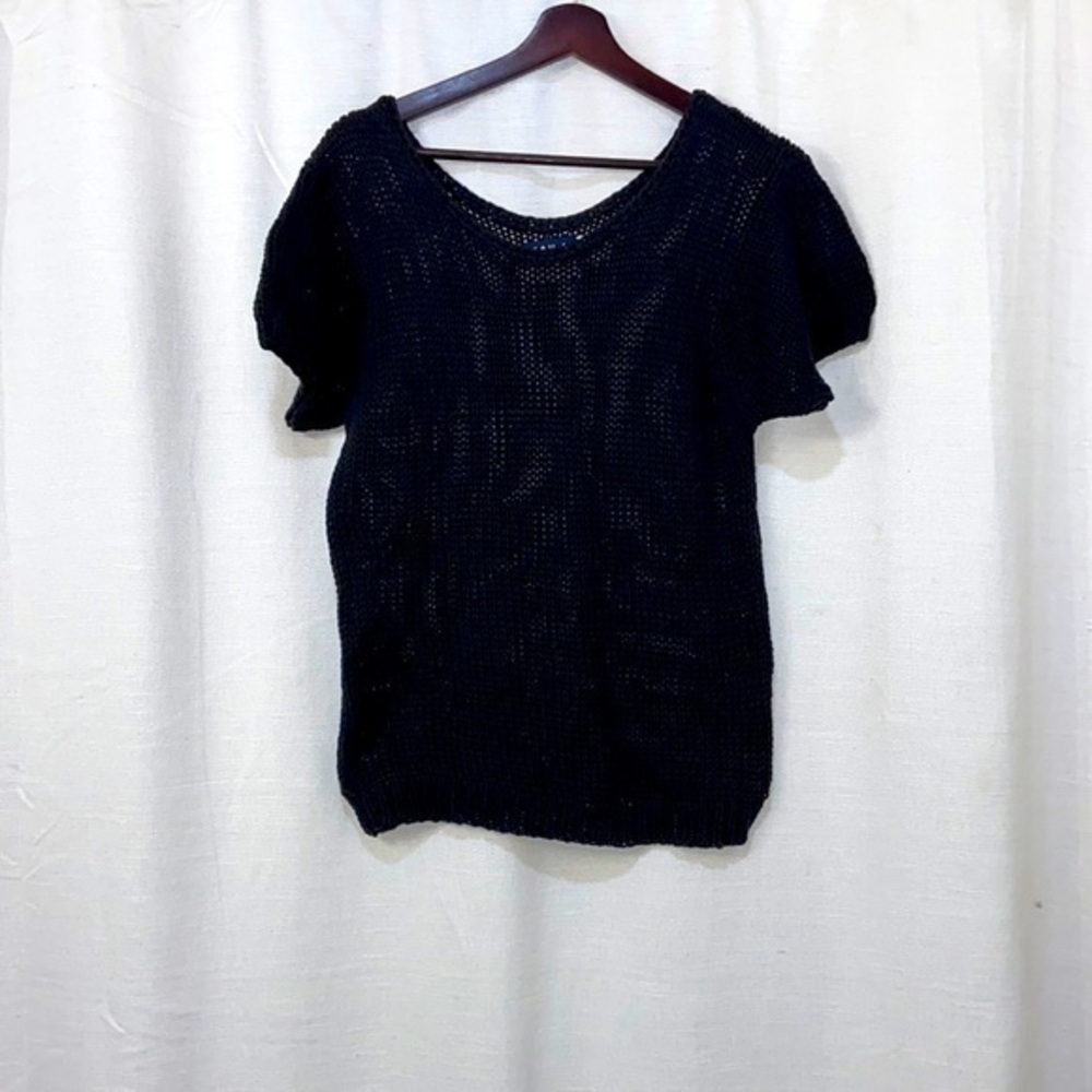 Baila Crochet short sleeve top |  Sz L